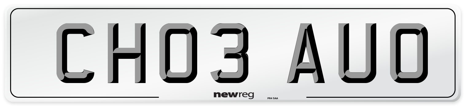 CH03 AUO Number Plate from New Reg
